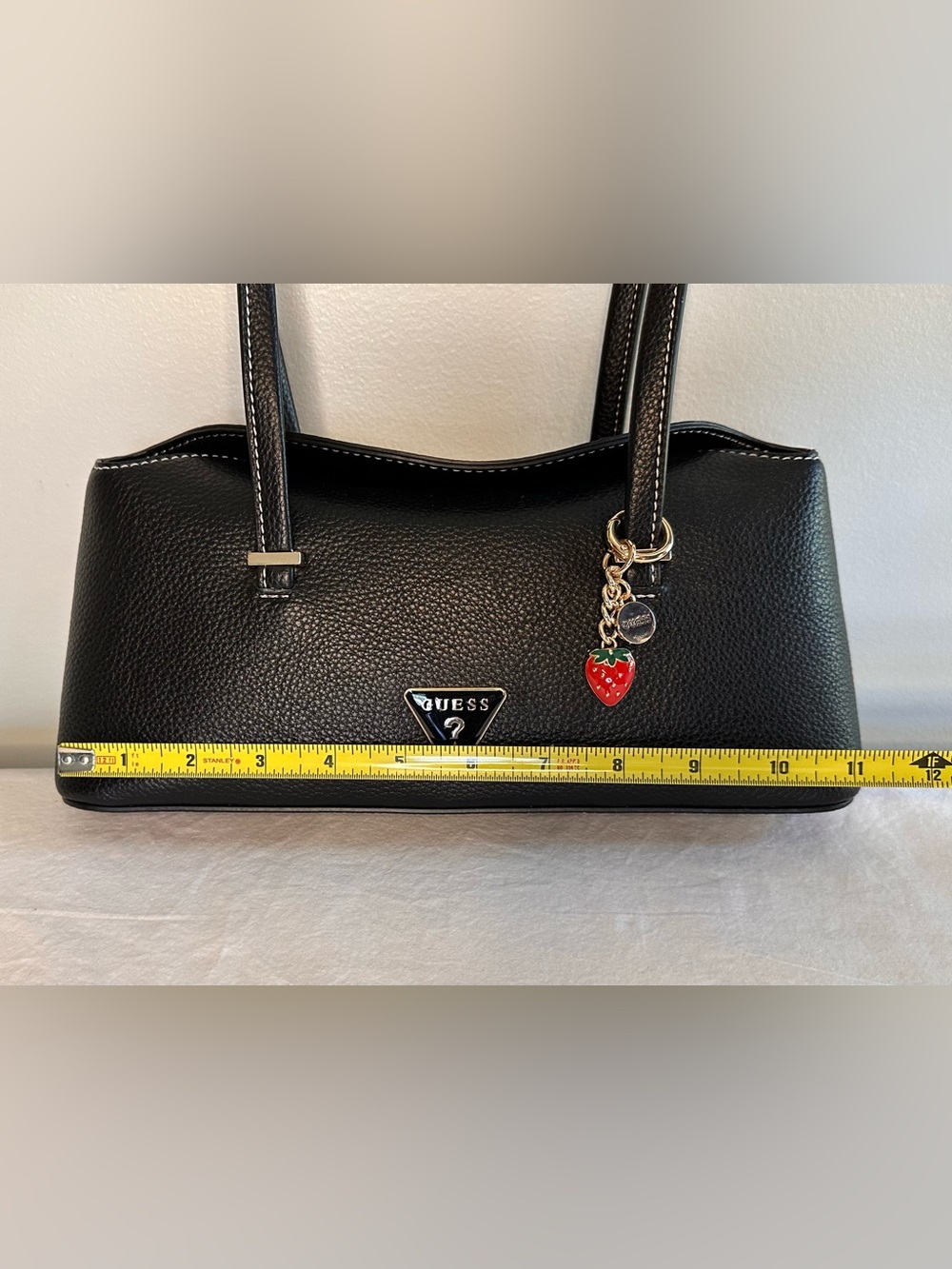 GUESS Meridian Shoulder Satchel compact, black, bag charm NWOT - Picture 10 of 14
